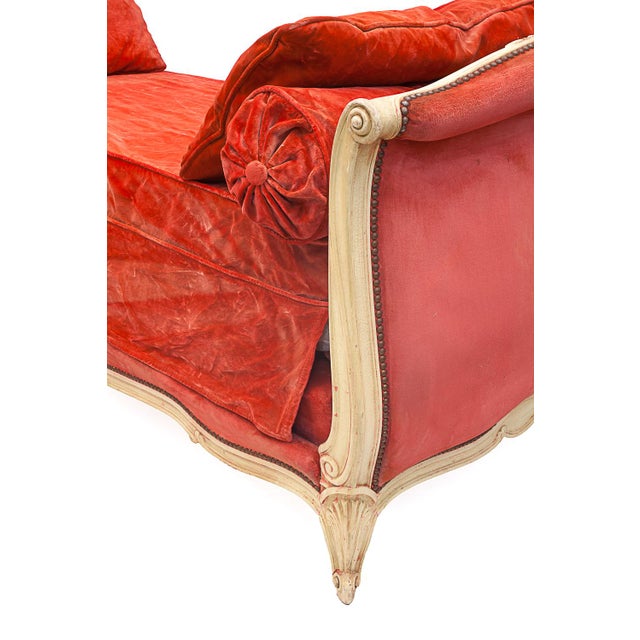 Vintage Daybed in Velour, 1930s For Sale - Image 13 of 16