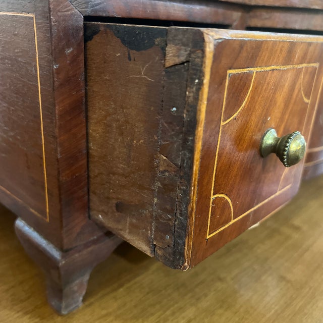 Late 19th Century Late 19th Century Georgian Regency Victorian Empire Walnut Vanity Dressing Table Mirror For Sale - Image 5 of 12