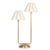 An imaginative twist on a classic style, the Polly Double Arm Table Lamp reaches upward with twin scalloped shades that...