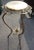 American 1970s Carved Iron With Stone Top Plant Stand For Sale - Image 3 of 7