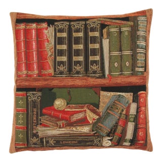 Library I Tapestry Cushion With Feather Filler - 46x46cm (18"x18") For Sale
