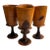 1960s Mid-Century Hand Turned Mixed Wood Goblets Set of 4 Artisan Studio For Sale