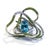 Bochic “Orient” Vintage Blue Topaz & Emeralds Ring Set 18K Gold & Silver For Sale In New York - Image 6 of 8