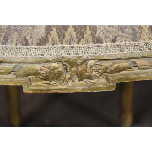 Pair French Louis XVI Style Painted Side Chairs For Sale - Image 9 of 13