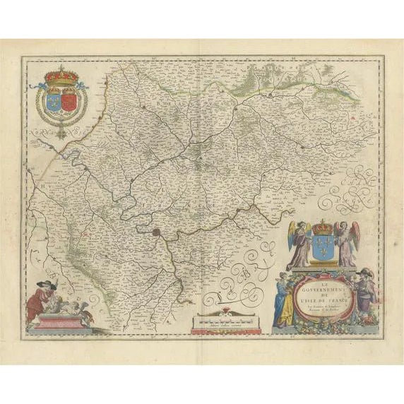 Map of France by Willem Blaeus, 1650 For Sale