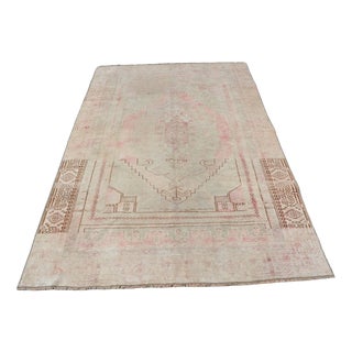 Bohemian Oushak Wool Floor Rug, 1960s For Sale