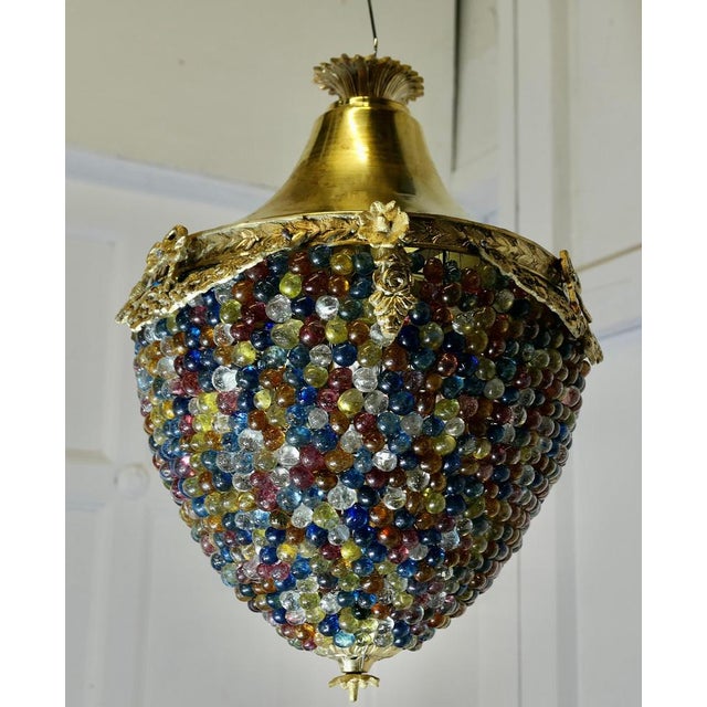 1960s Large French Multi Coloured Teardrop Lamp Shade, 1960s For Sale - Image 5 of 7