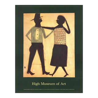 Late 20th Century Bill Traylor 'Man-Woman' Offset Lithograph Poster For Sale
