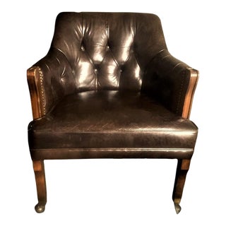 Mid 20th Century Schafer Brothers ‘Tortoise’ Leather Club Chair For Sale