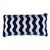 Schumacher x Miles Redd The Wave 12" Lumbar Pillow In Navy For Sale