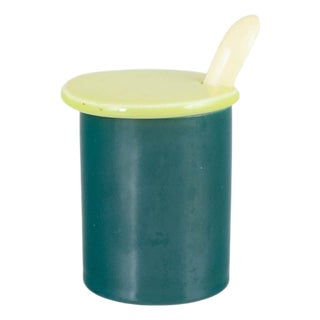 Colorado Mustard Jar with Lid and Spoon by Stig Lindberg for Gustavsberg, 1950s For Sale