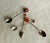 For your consideration... Set of FOUR Mid-Century Sterling Silver Spoons from 1960s Brazil. Each features handwrapped...