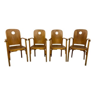 Nr.813 /1F Armchairs attributed to Josef Hoffmann for Jacob Josef Kohn, 1890s, Set of 4 For Sale