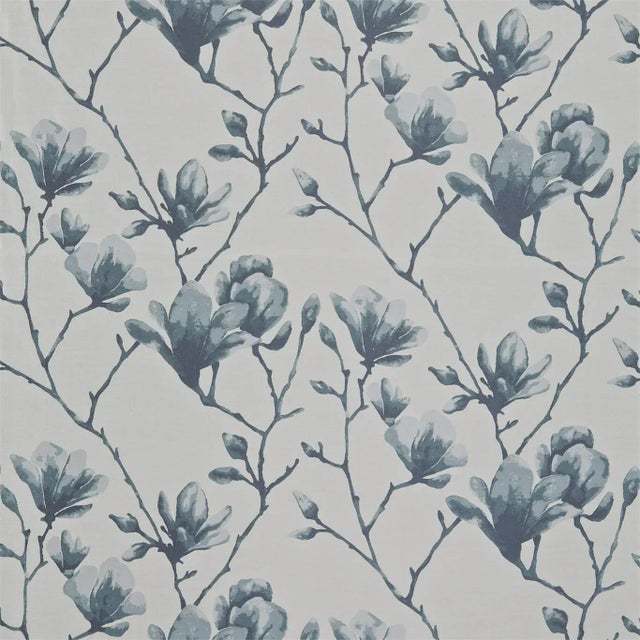 Harlequin Lotus Fabric in Topaz/Ivory For Sale
