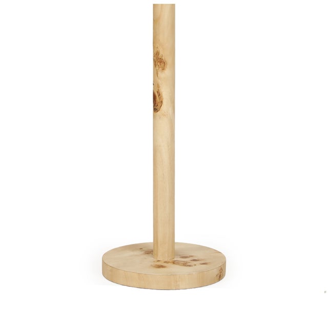 2020s Lamia Natural Burl and Raffia Designer Table Lamp For Sale - Image 5 of 7