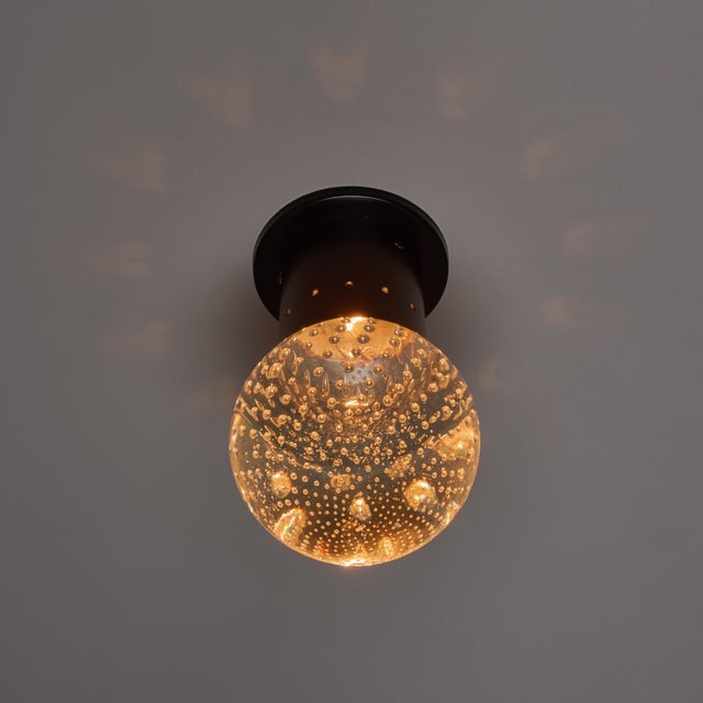 1960s Gino Sarfatti Seguso Bubble Glass Wall or Ceiling Lamp for Arteluce For Sale - Image 9 of 18