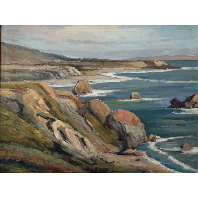 Nautical California Impressionist Style Seascape Oil Painting For Sale - Image 3 of 5