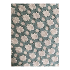 1.5 Yards of Schumacher Betwixt Fabric in Water/Ivory