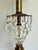 Mid 20th Century Hollywood Regency Brass & Cut Glass Ashtray Stand With Crystals and Marble Base For Sale - Image 5 of 12