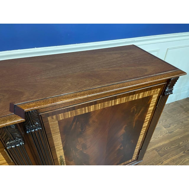 Large Four Door Regency Style Mahogany Buffet Made-To-Order For Sale - Image 9 of 12
