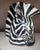 Hollywood Regency Vintage 1970s Hollywood Regency Zebra Head Vase Ceramic Planter Fitz Floyd Style For Sale - Image 3 of 7