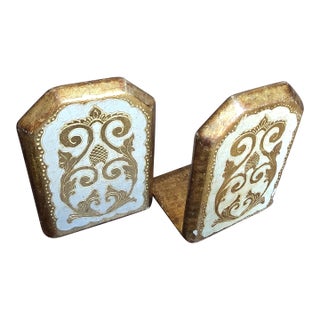 Vintage Florentine Bookends For Sale