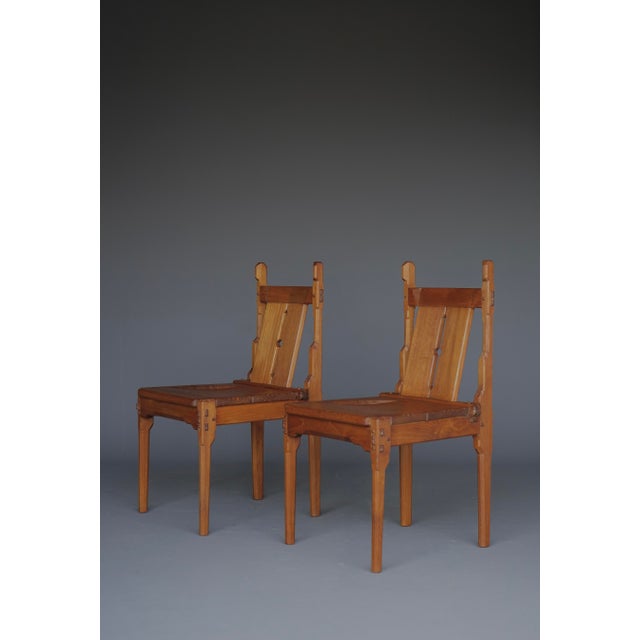 Rare side chairs in teak wood. Circa 1930s. . Alexander Kropholler was a trained carpenter and a self-taught architect...