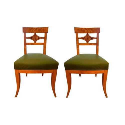 Biedermeier Birch Chairs, 1800s, Set of 2 For Sale - Image 9 of 9