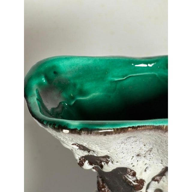 White and Green Vase from Vallauris, France, 1960 For Sale - Image 11 of 13