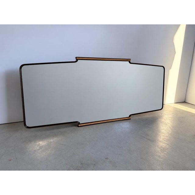 1960s Vintage Italian Wooden Mirror, 1960s For Sale - Image 5 of 7