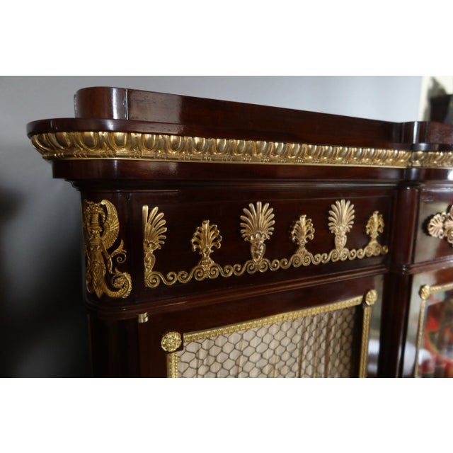 Pair of chevrié house bookcases - a rare pair of mahogany and gilded bronze bookcases from maison chevrié a (it was cited...