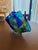 Bobbi Vischi beautiful hand blown hankerchief glass. No maker's mark or label.