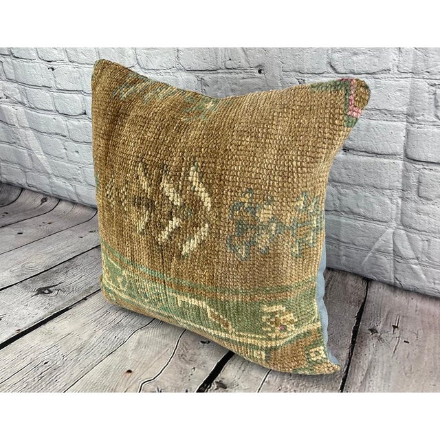 Vintage Pillow Case Turkish Rug Pillow Decorative Rug Pillow Dry cleaning only. PILLOW INSERT IS NOT INCLUDED