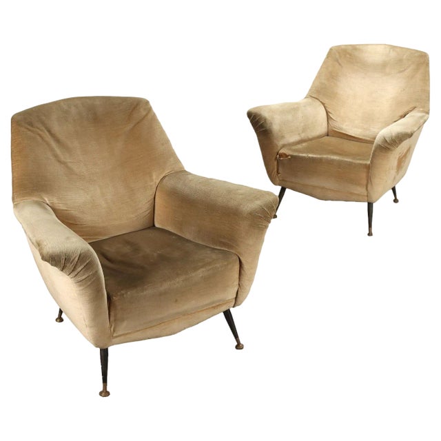 Armchairs from Poltrone, 19560s, Set of 2 For Sale