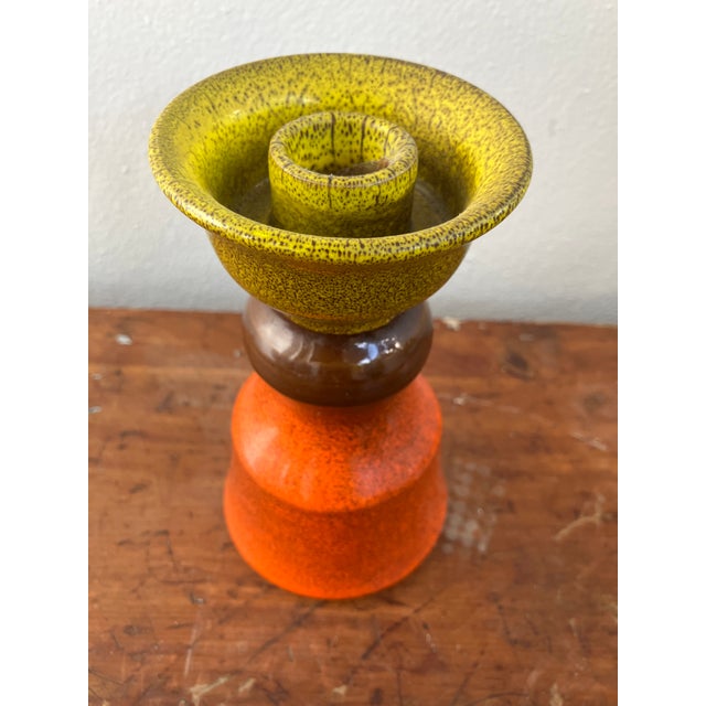 Rare Ceramic Candleholder by Aldo Londi/Bitossi for Rosenthal Netter. This ceramic line was imported to the US for...