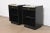 Probber Inc. Harvey Probber Black Lacquered Mahogany and Brass Nightstands, Newly Refinished For Sale - Image 4 of 13