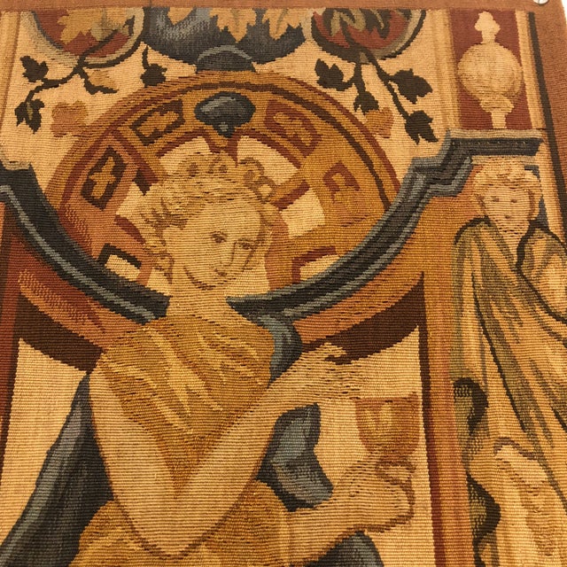 Figurative 1990s Vintage Handwoven Wool Tapestry For Sale - Image 3 of 8