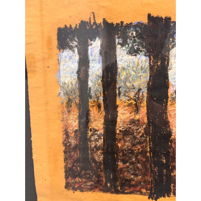 Ohlun Framed Painting, Circa 1991 For Sale - Image 9 of 12