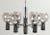 Brutalist Chrome & Smoked Glass Chandelier With Foliate Relief Detail For Sale - Image 3 of 7