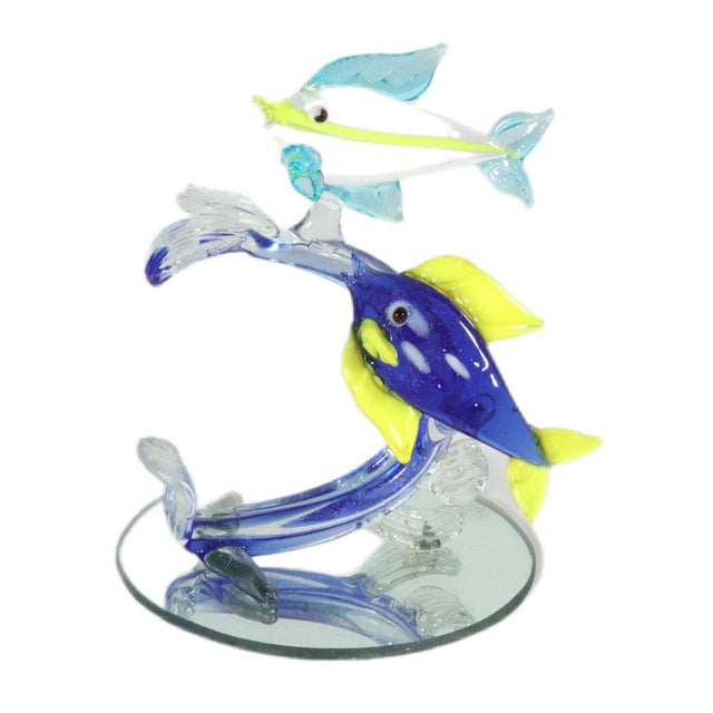 Vintage Italian Murano Glass Fish Figures-a Set of Six For Sale - Image 11 of 18