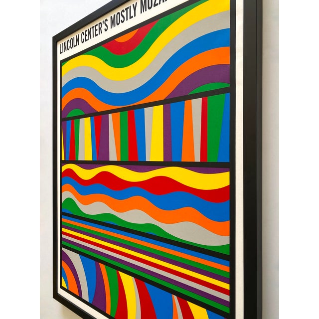 Sol LeWitt Vintage 1998 Modernist Silkscreen Print Limited Edition Framed Extra Large " Mostly Mozart Festival " Lincoln Center Poster For Sale - Image 15 of 18