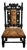 Antique Carved Oak Hall Chair with Cherub Crest and Barley Twist, 1800s For Sale