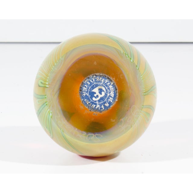 Iridescent Art Glass Paperweight by Orient & Flume For Sale In Indianapolis - Image 6 of 8