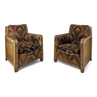 Vintage Art Deco Lounge Chairs, Set of 2 For Sale