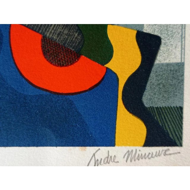 Beautiful hand signed chromolithograph by André Minaux, 70's 25 x 18 cm This piece has an attribution mark, I am sure that...