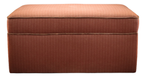 Country House Rectangular Ottoman in Pin-Striped Wool Velvet, 2010s