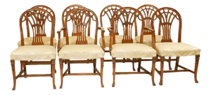 Hepplewhite Dining Chairs in Mahogany, Set of 8