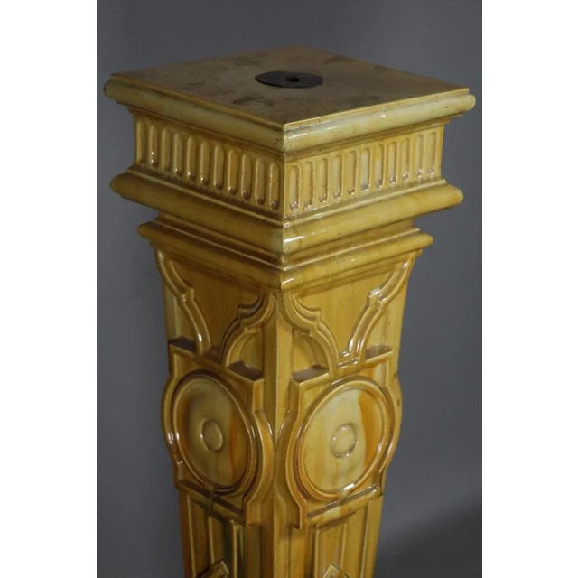 Antique Earthenware Pedestal, 1890s For Sale - Image 5 of 8