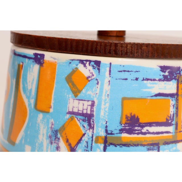 Vintage Elfi Stadler for Schramberg Faience Ceramic Lidded Jar / Canister / Box For Sale - Image 13 of 17