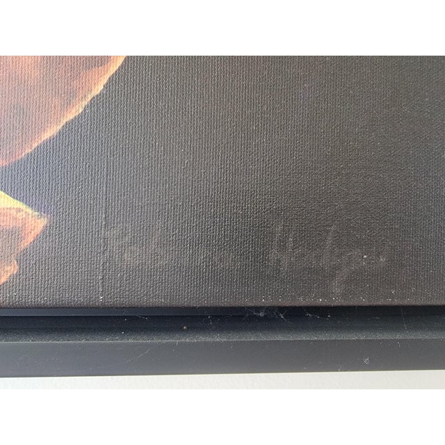Contemporary Large Rebecca Hodges Canvas Print of Autumn Leaves in Black Floating Frame For Sale - Image 3 of 11